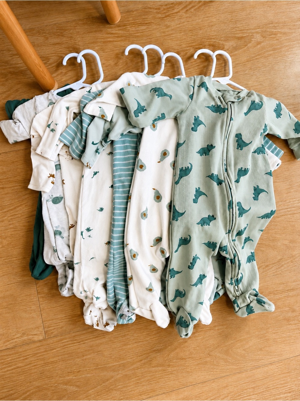 9 Month Footed Onesies Set